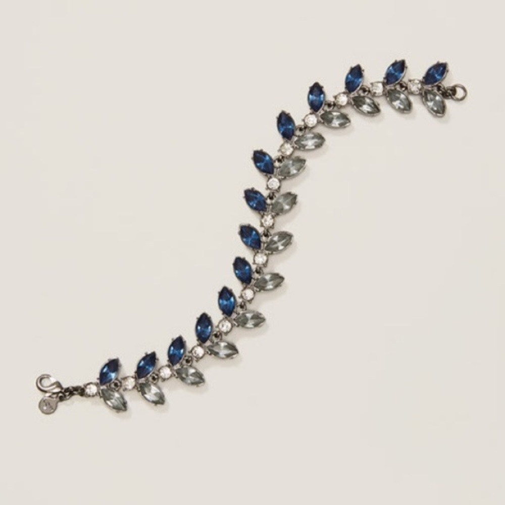 LOFT leaf gem bracelet! EUC!